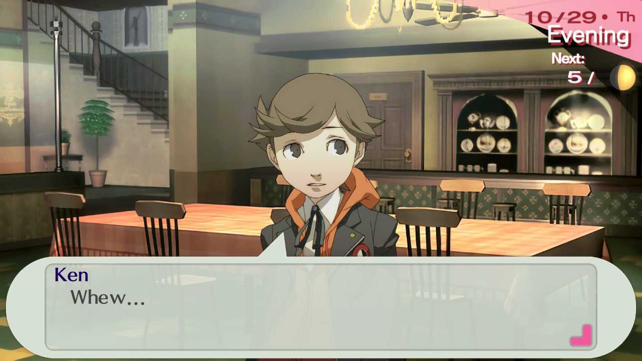Speak to Ken in the dorm at night to start this social link.